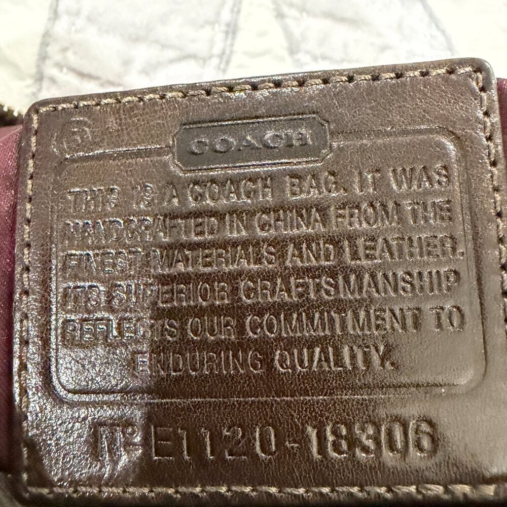 Coach Kristin Shoulder Bag Metallic Snakeskin Embossed Leather Gunmetal Hardware - Picture 11 of 14